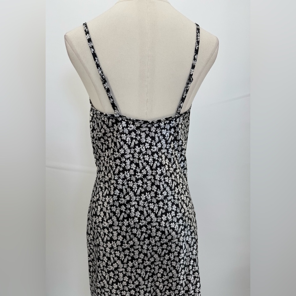 bebe Black and White Floral Spaghetti Strap Midi Dress Size Small - Picture 8 of 11